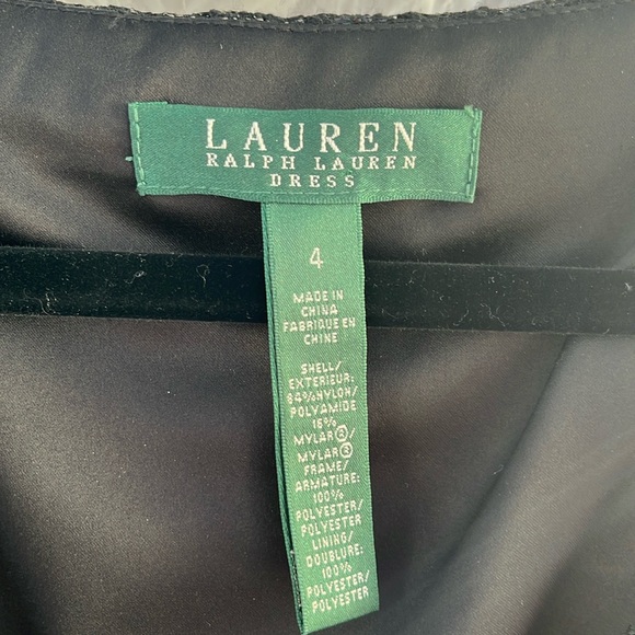 Lauren Ralph Lauren Haddon Hall Black Lace Sleeveless Evening Cocktail Dress - Picture 7 of 13